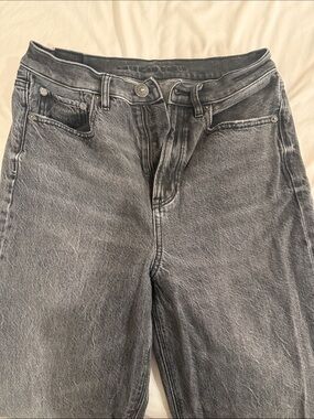 American Eagle High-Waist Washed Black Jeans